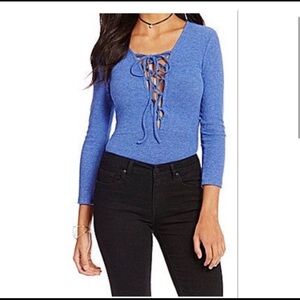 Chelsea and Violet Front Tie Up Body Long Sleeves XS